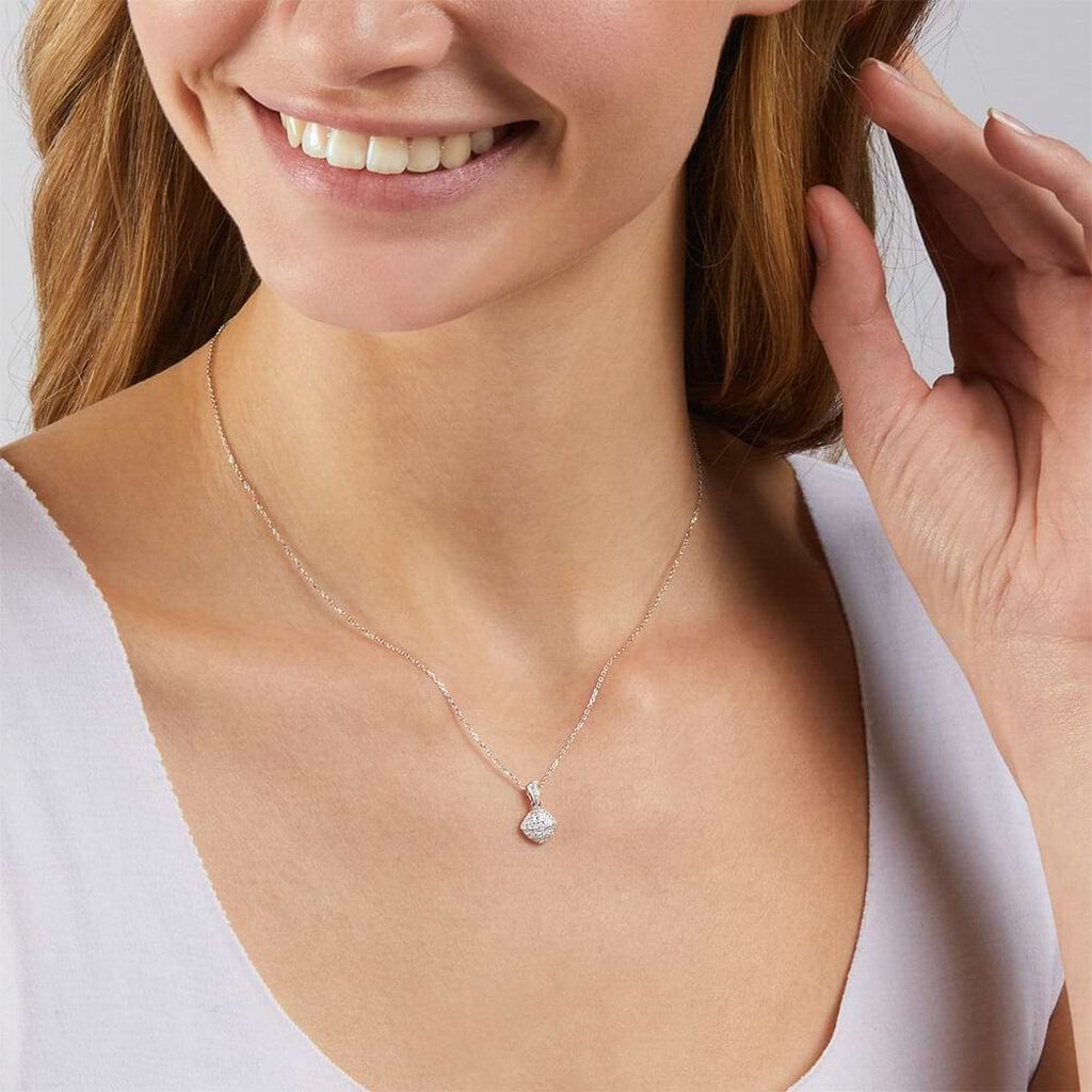 Collana Sophia Oro Bianco Diamante