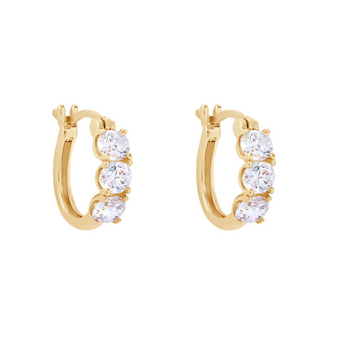 Orecchini A Cerchio Golden Dream Placcato Oro Giallo Cubic Zirconia - Orecchini a Cerchio Donna | Stroili