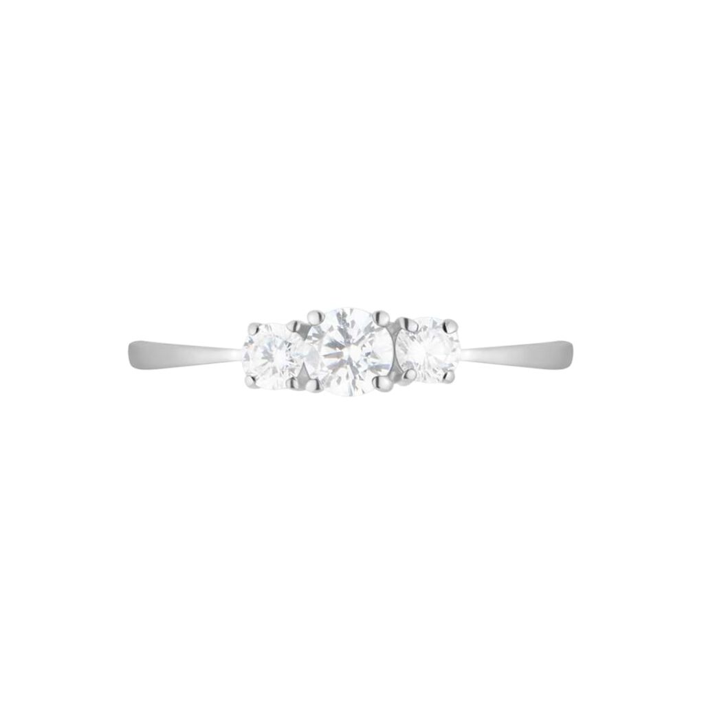 Anello Trilogy Claire Oro Bianco Cubic Zirconia - Anelli con Pietre Donna | Stroili