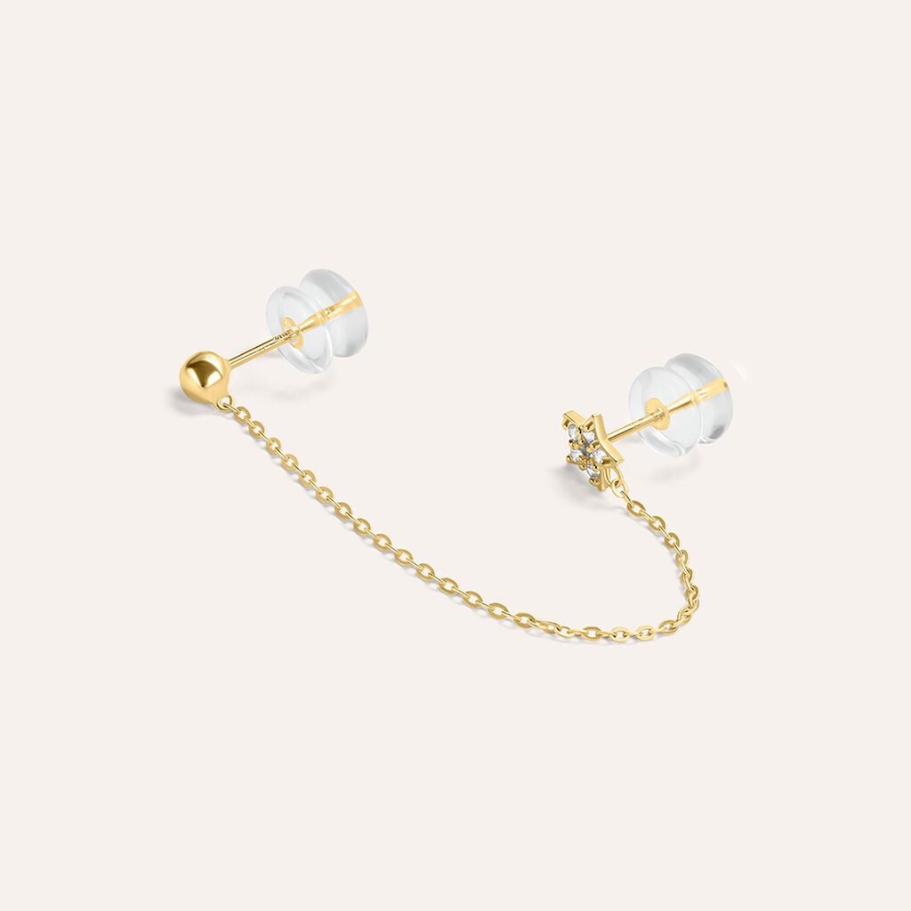 Ear Cuff Bon Ton Oro Giallo Cubic Zirconia