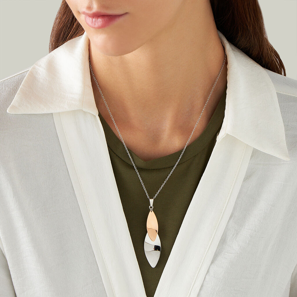 Collana Lady Code Acciaio Bicolore Bianco / Rosa - Collane Donna | Stroili
