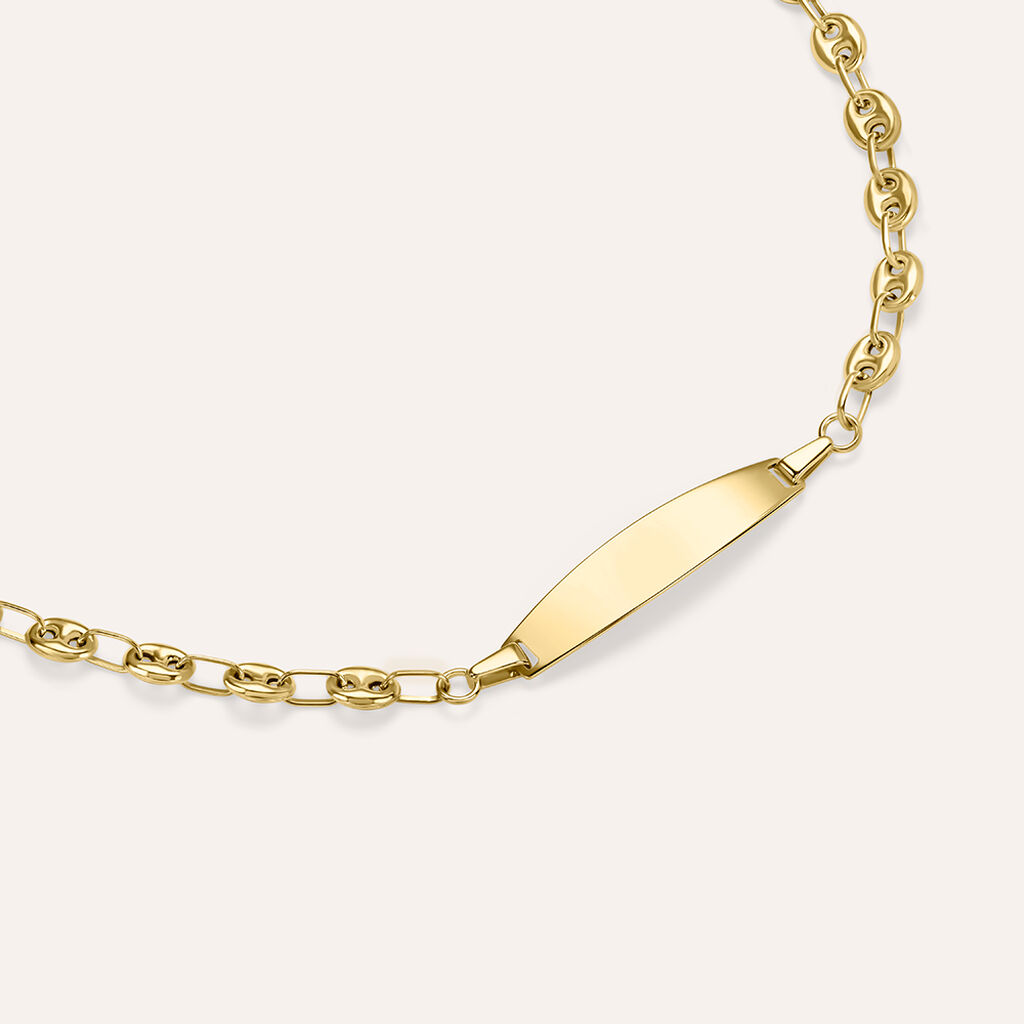 Bracciale Con Targhetta Holy Oro Giallo