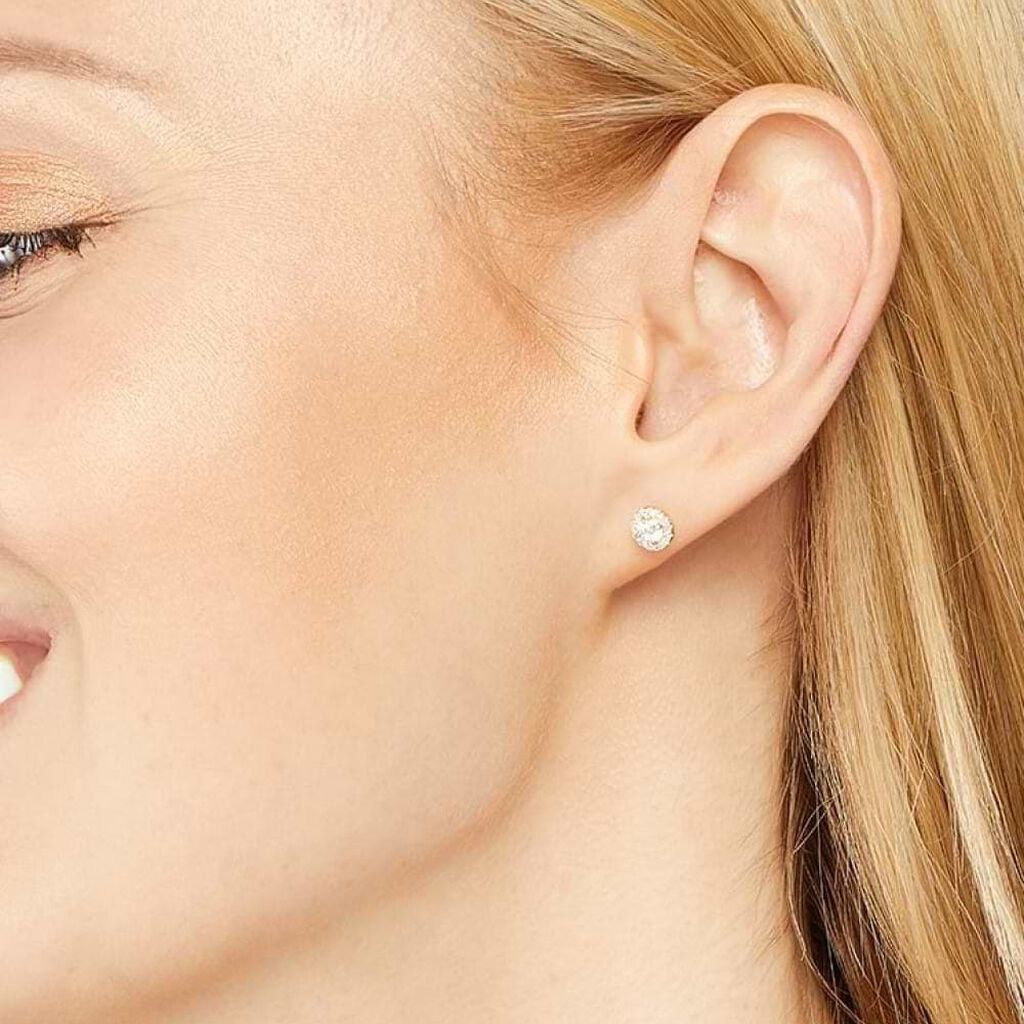 Orecchini Lobo Punto Luce Bon Ton Oro Giallo Cubic Zirconia - Orecchini a Lobo Donna | Stroili