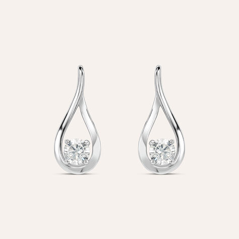 Orecchini Lobo Silver Elegance Argento Rodiato Cubic Zirconia - Orecchini a Lobo Donna | Stroili