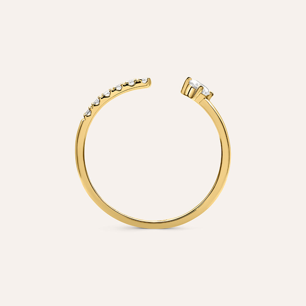Anello Contrarie Diamade Glam Oro Giallo Diamante Lab-Grown - Anelli con Pietre Donna | Stroili