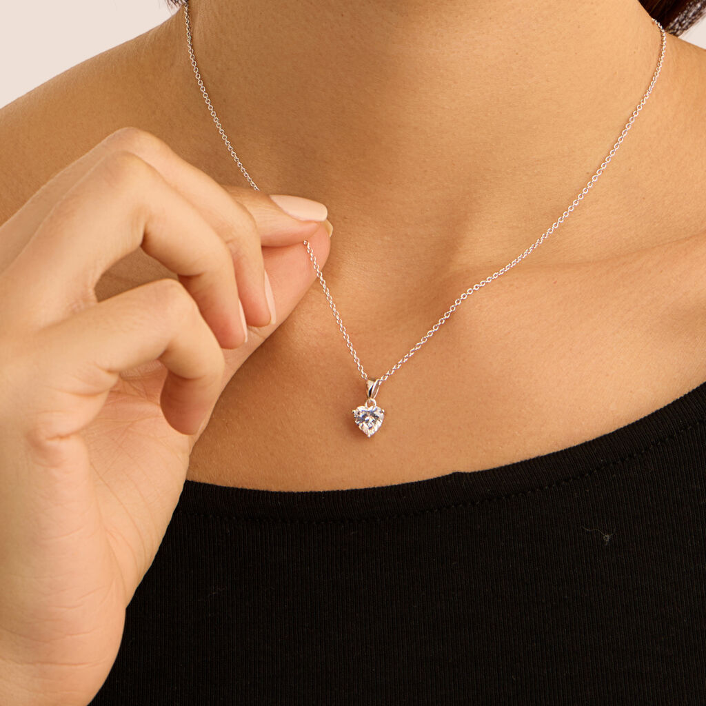 Collana Punto Luce Silver Elegance Argento Rodiato Cubic Zirconia