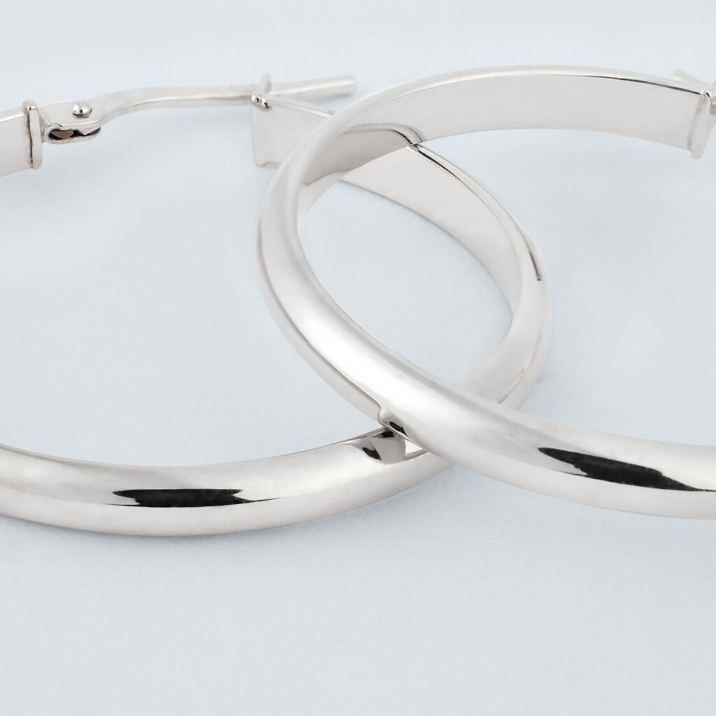 Orecchini A Cerchio Toujours Oro Bianco