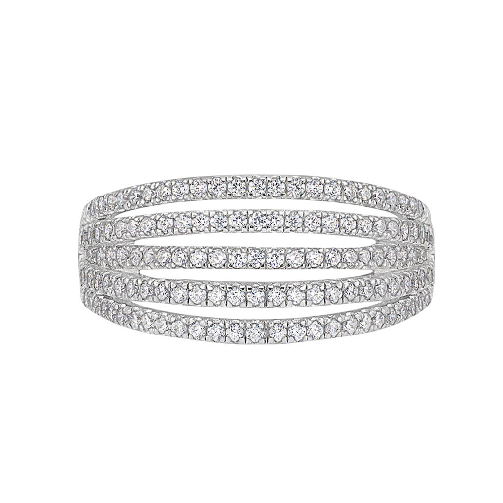 Anello Fantasia Silver Shine Argento Rodiato Cubic Zirconia - Anelli con Pietre Donna | Stroili