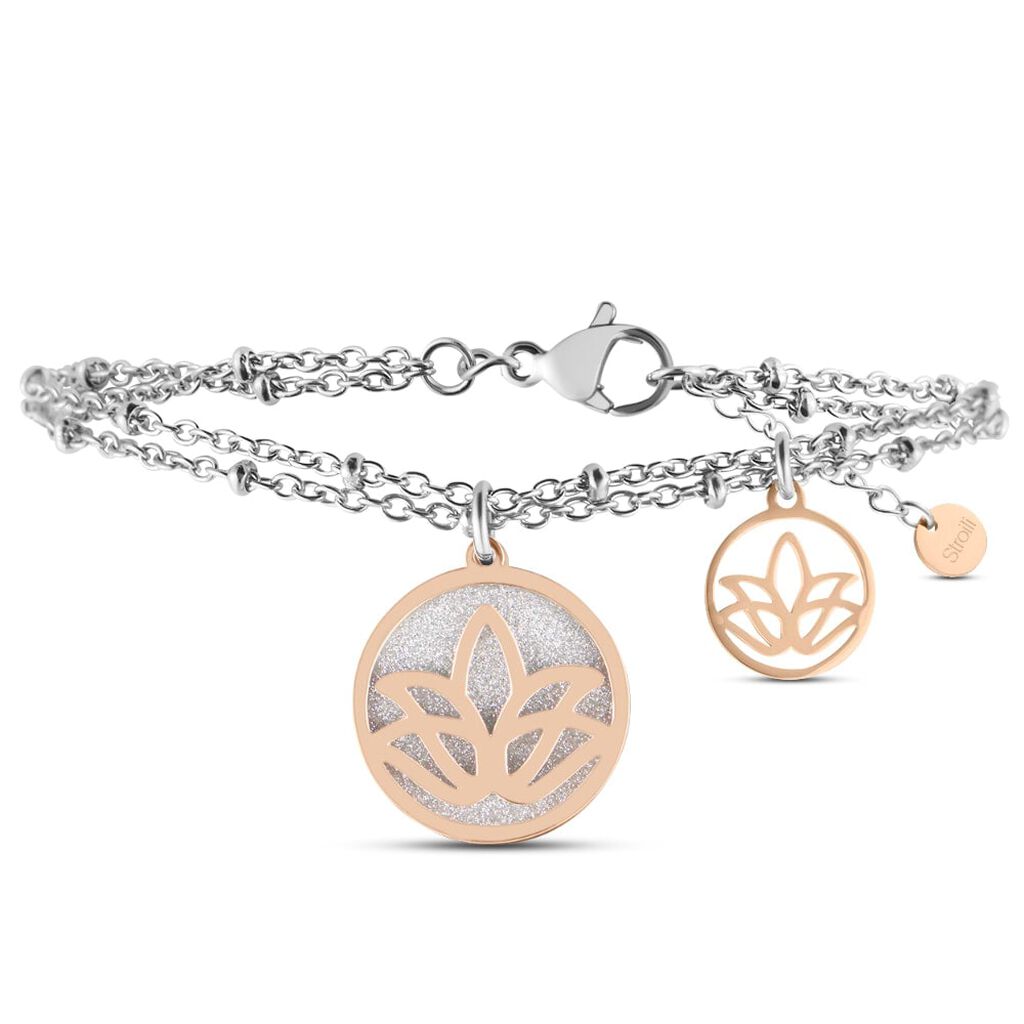 Bracciale Lady Shine Acciaio Fiore di loto