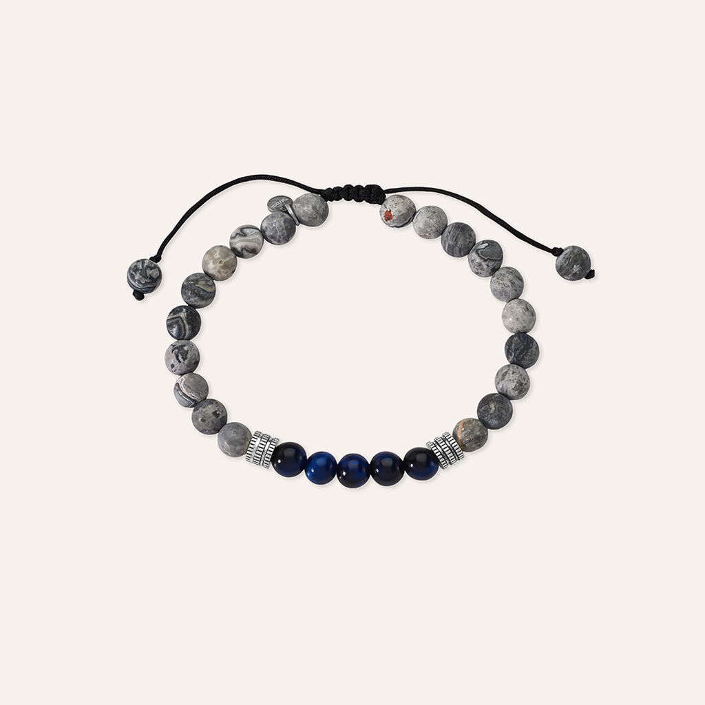 Bracciale Man Code Ottone Nero Diaspro