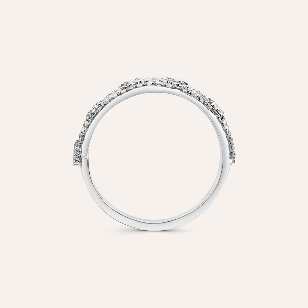 Anello Fascia Sophia Oro Bianco Diamante - Anelli con Pietre Donna | Stroili