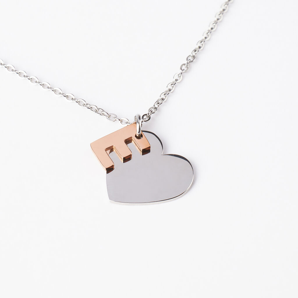 Collana Sunrise Acciaio Bicolore Bianco / Rosa