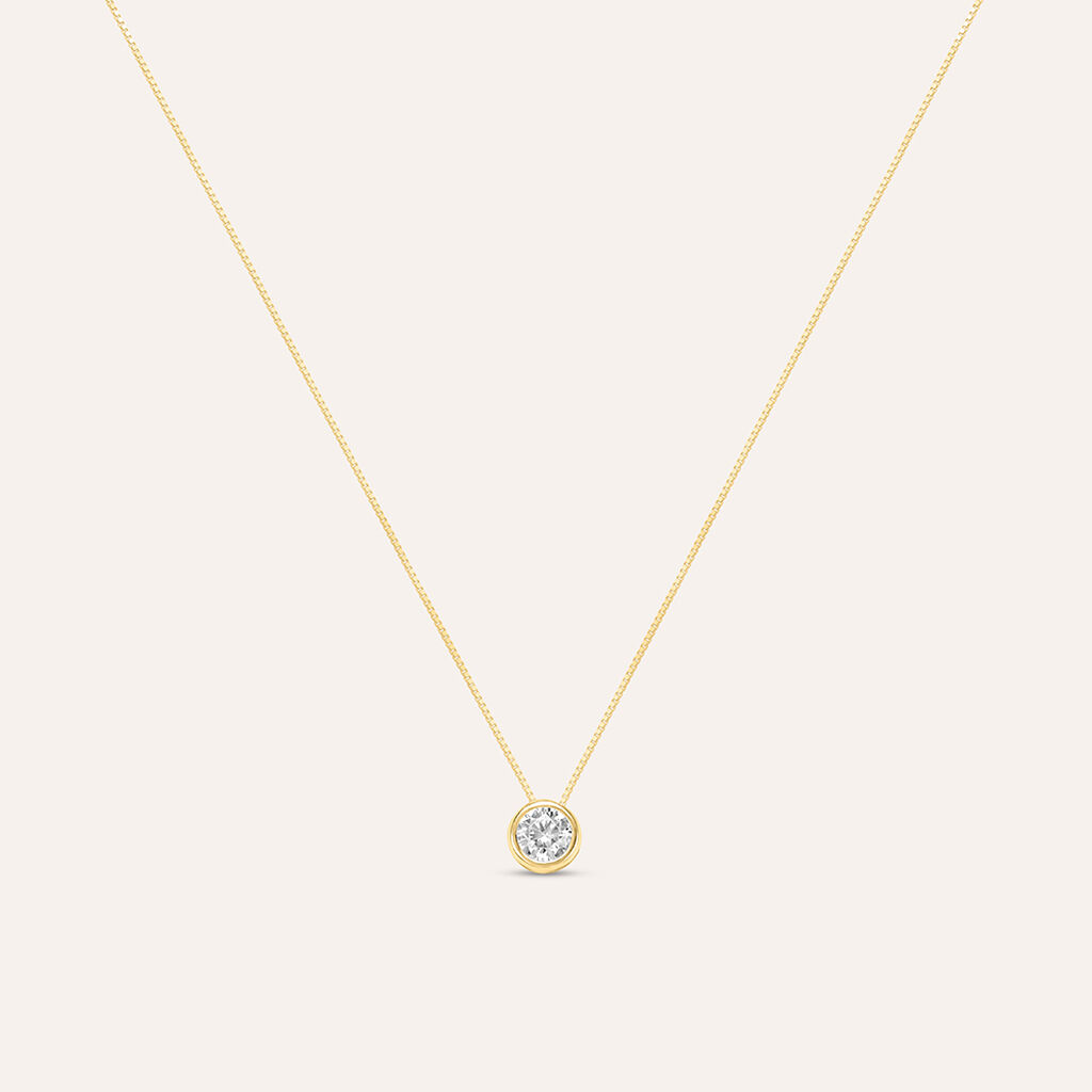 Collana Punto Luce Claire Oro Giallo Cubic Zirconia