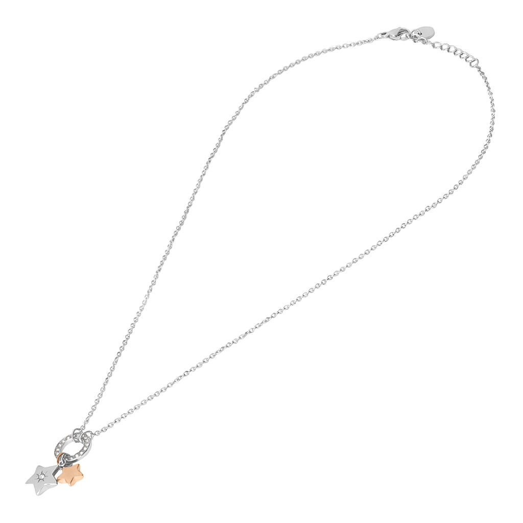 Collana Lady Chic Acciaio Bicolore Bianco / Rosa Cristallo - Collane Donna | Stroili