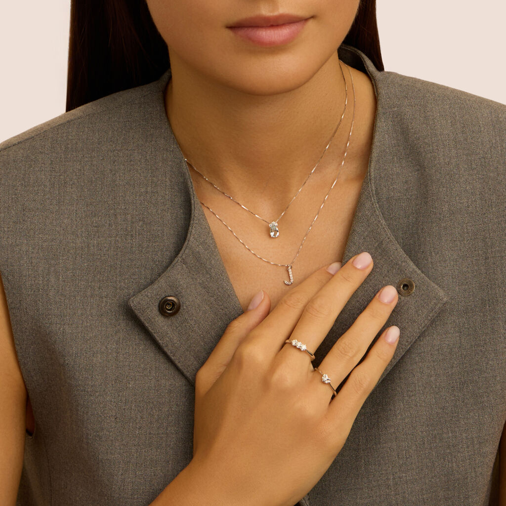 Anello Trilogy Diamazing Oro Bianco Diamante