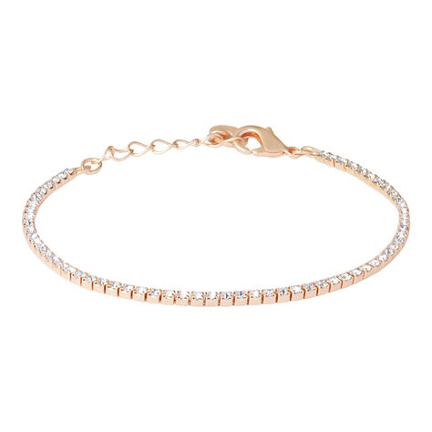 Bracciale Tennis Romantic Shine Metallo Rosa Cristallo - Bracciali Tennis Donna | Stroili