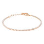 Bracciale Tennis Romantic Shine Metallo Rosa Cristallo