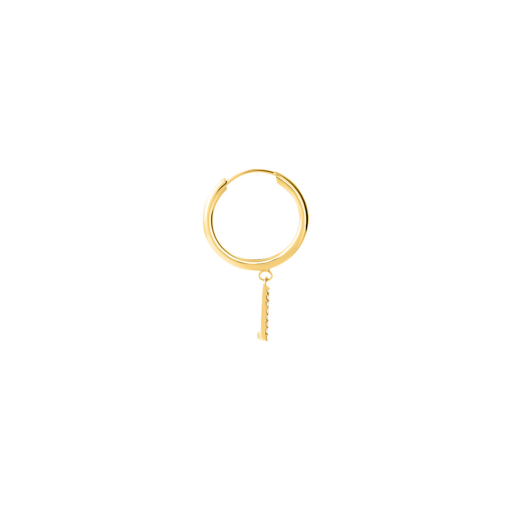 Mono Orecchino A Cerchio Toujours Oro Giallo Cubic Zirconia - Mono Orecchino Donna | Stroili