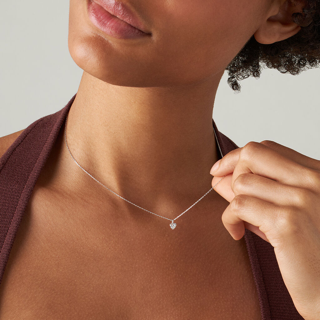 Collana Punto Luce Diamade Oro Bianco Diamante Lab-Grown - Collane Punto Luce Donna | Stroili