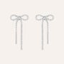 Orecchini Pendenti Fiocco Romantic Shine Ottone Cristallo