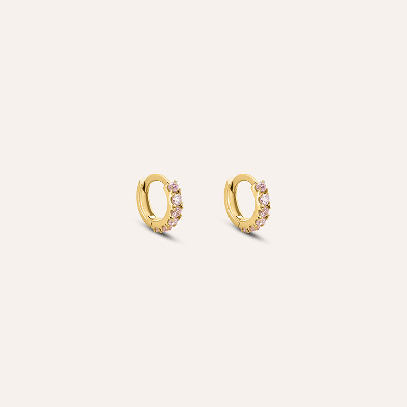 Orecchini A Cerchio Mon Petit Oro Giallo Cubic Zirconia - Orecchini a Cerchio Bambino | Stroili
