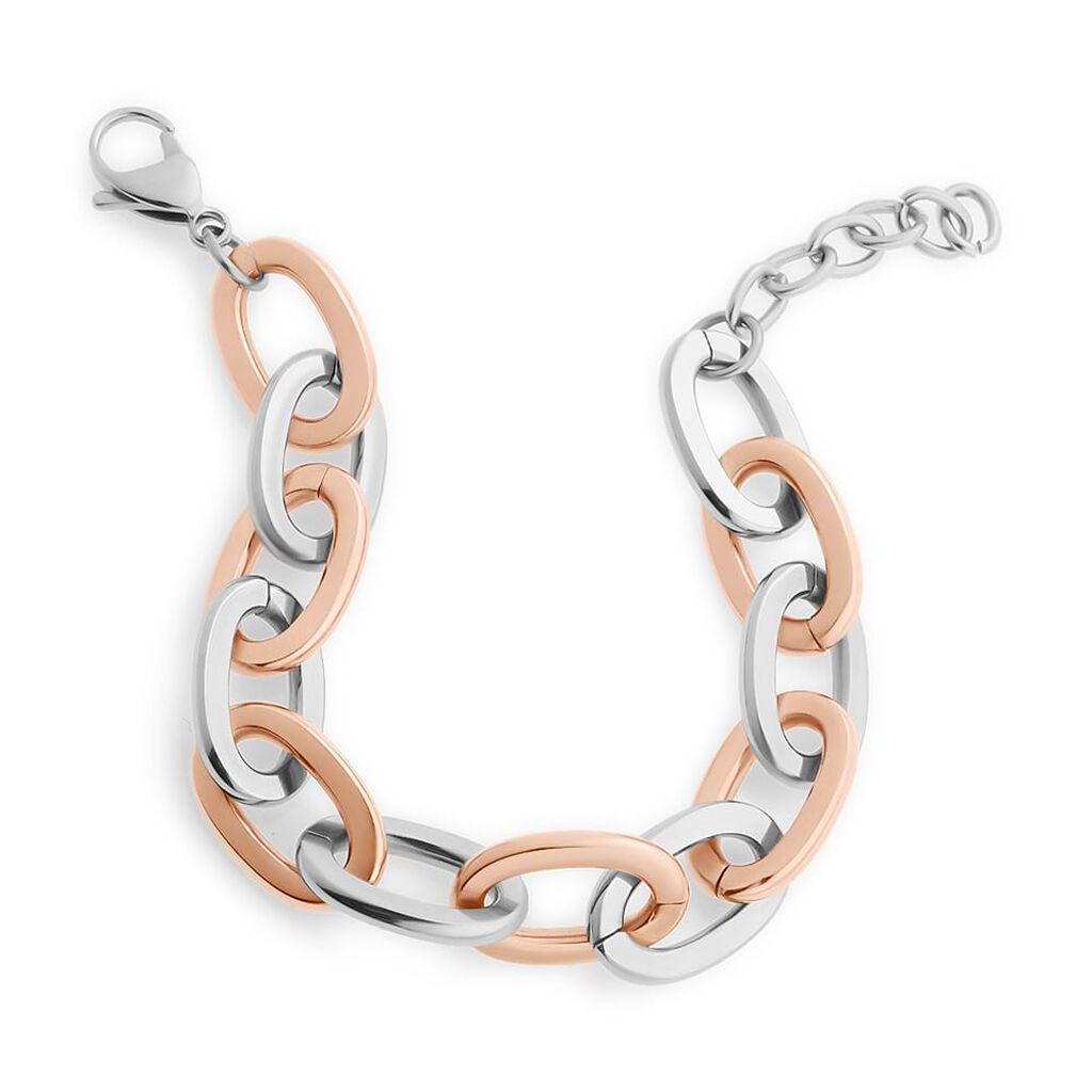 Bracciale Lady Code Acciaio Bicolore Bianco / Rosa - Bracciali Donna | Stroili