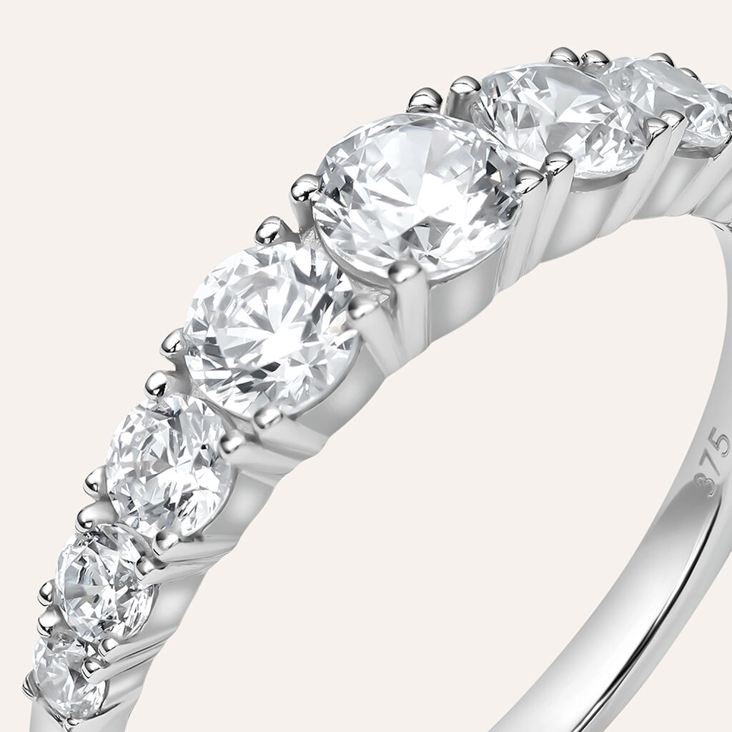 Anello Riviere Claire Oro Bianco Cubic Zirconia - Anelli Riviere Donna | Stroili