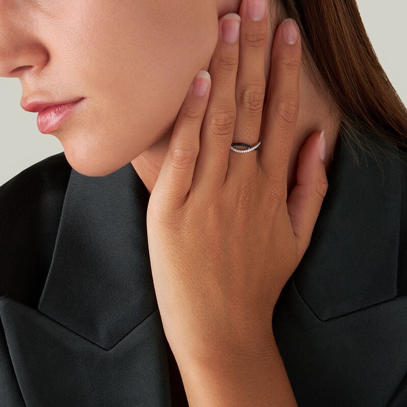 Anello Fantasia Silver Shine Argento Rodiato Cubic Zirconia - Anelli con Pietre Donna | Stroili