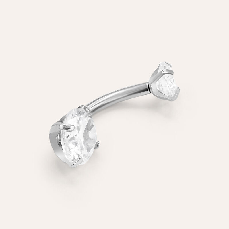 Piercing Ombelico Punto Luce Moonlight Titanio Bianco Cubic Zirconia - Gioielli Donna | Stroili