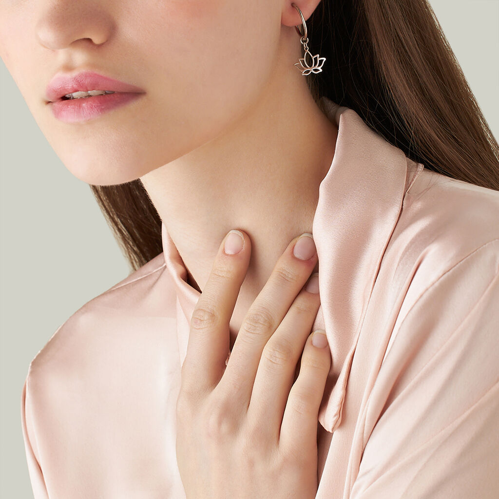 Orecchini A Cerchio Silver Collection Argento Rodiato - Orecchini a Cerchio Donna | Stroili