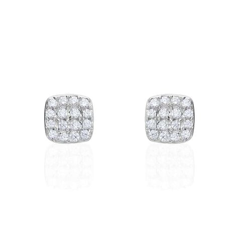 Orecchini Lobo Bon Ton Oro Bianco Cubic Zirconia - Orecchini a Lobo Donna | Stroili