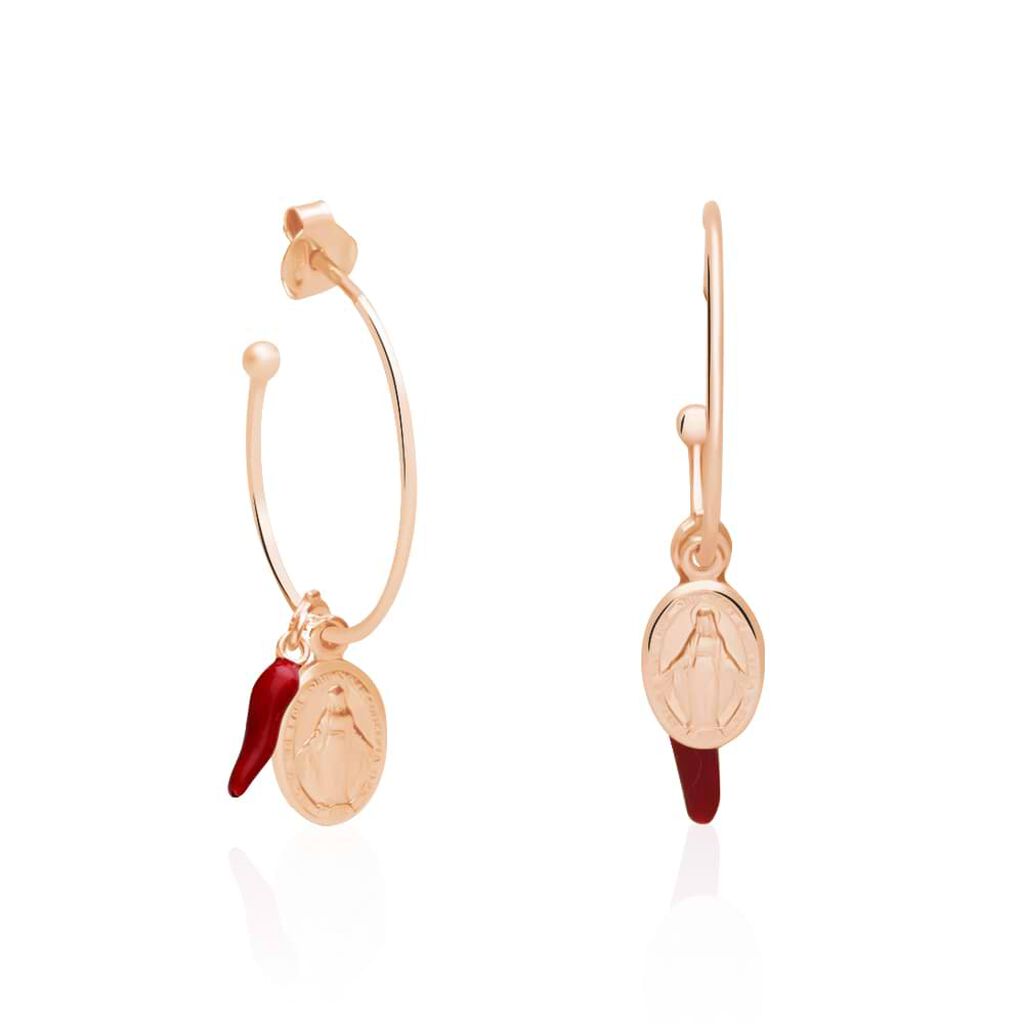 Orecchini A Cerchio Rosario Silver Soul Argento Rosa - Orecchini a Cerchio Donna | Stroili