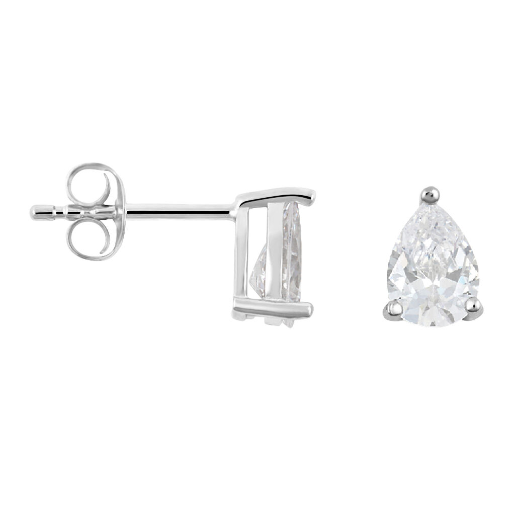 Orecchini Lobo Punto Luce Silver Elegance Argento Rodiato Cubic Zirconia - Orecchini a Lobo Donna | Stroili