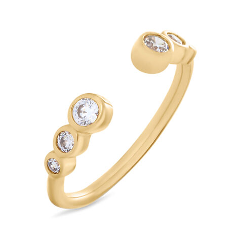 Anello Contrarie Golden Dream Placcato Oro Giallo Cubic Zirconia - Anelli con Pietre Donna | Stroili