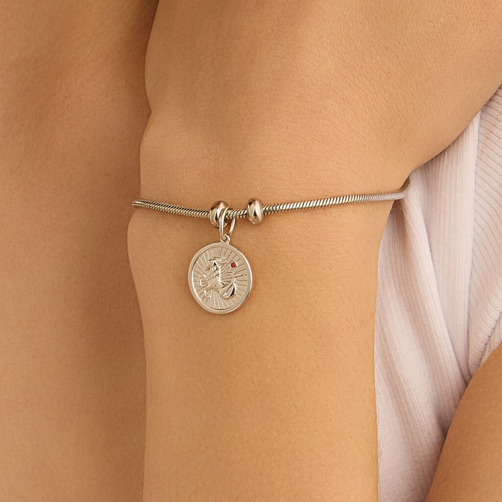 Pendente Love Beats Argento Rodiato Cubic Zirconia