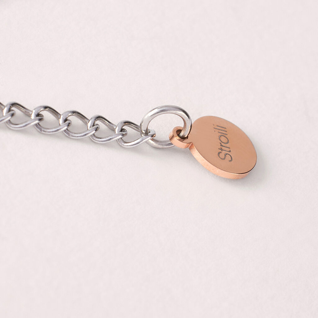 Bracciale Lady Chic Acciaio Bicolore Bianco / Rosa Cristallo - Bracciali Donna | Stroili