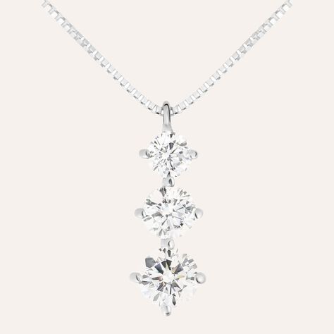 Collana Trilogy Claire Oro Bianco Cubic Zirconia - Collane Donna | Stroili