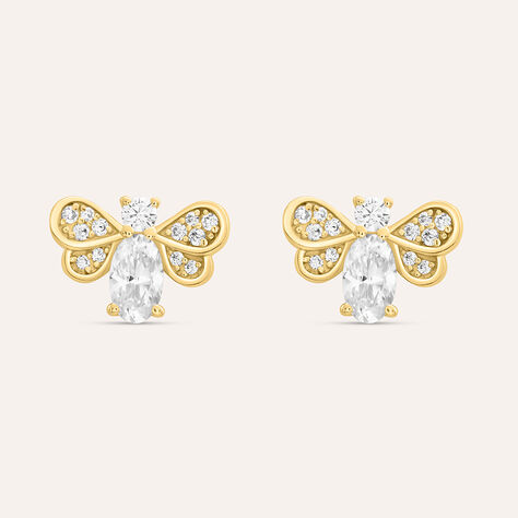 Orecchini Lobo Claire Oro Giallo Cubic Zirconia - Orecchini a Lobo Donna | Stroili