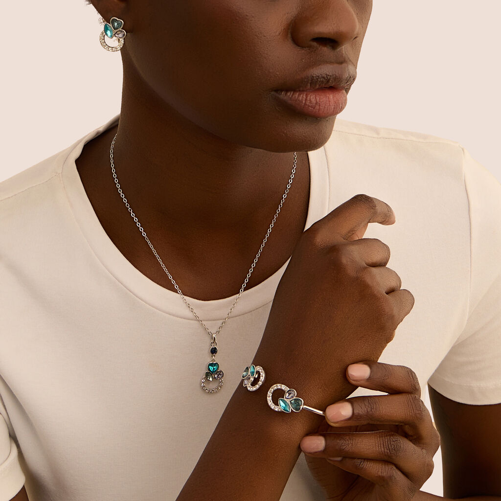 Collana Violet Ottone Cristallo