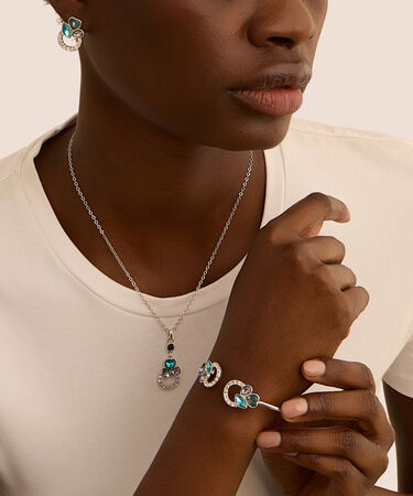 Collana Violet Ottone Cristallo