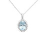 Collana Amélie Oro Bianco Topazio Cubic Zirconia