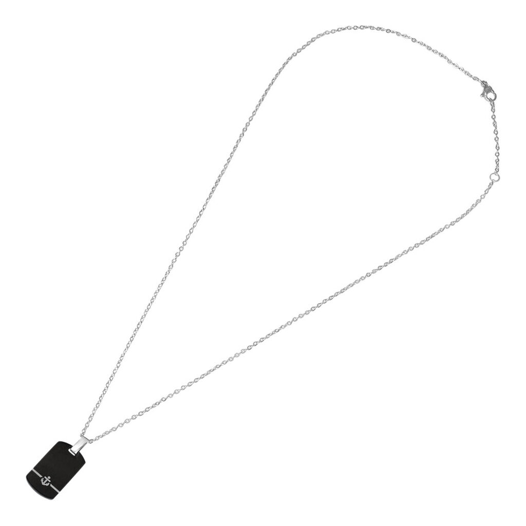 Collana Man Code Acciaio Bicolore Bianco / Nero - Collane Uomo | Stroili