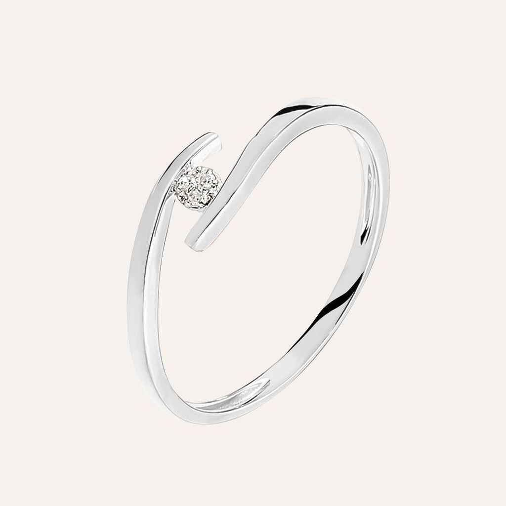 Anello Solitario Sophia Oro Bianco Diamante