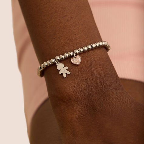Bracciale Lady Chic Acciaio Bicolore Bianco / Rosa Cubic Zirconia - Bracciali Donna | Stroili