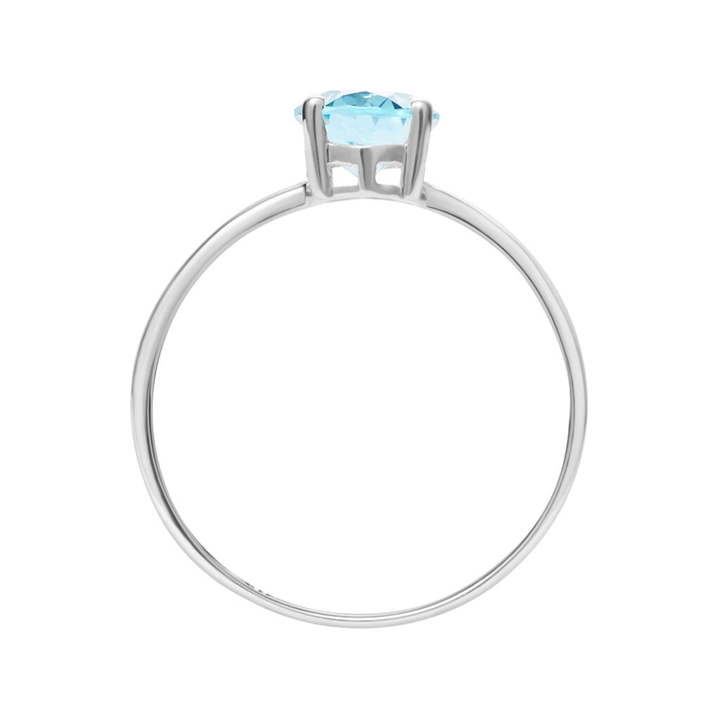 Anello Solitario Amélie Oro Bianco Topazio - Anelli con Pietre Donna | Stroili