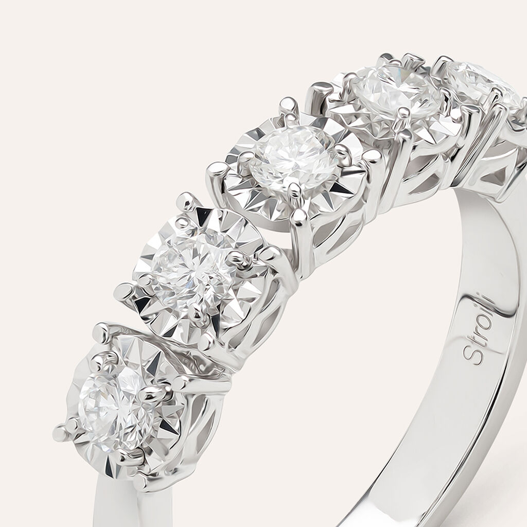 Anello Riviere Diamotion Oro Bianco Diamante
