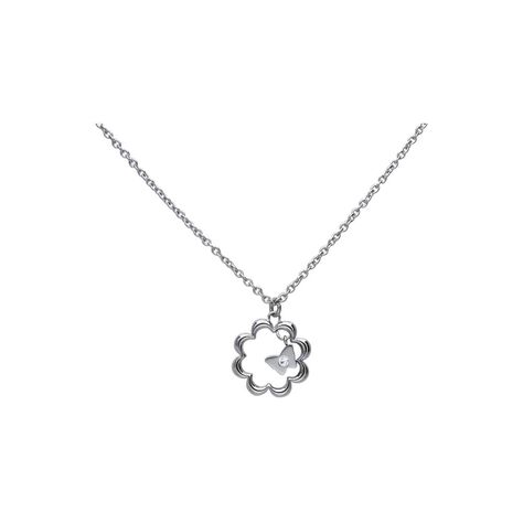 Girocollo fiore con strass in acciaio silver - Collane Donna | Stroili