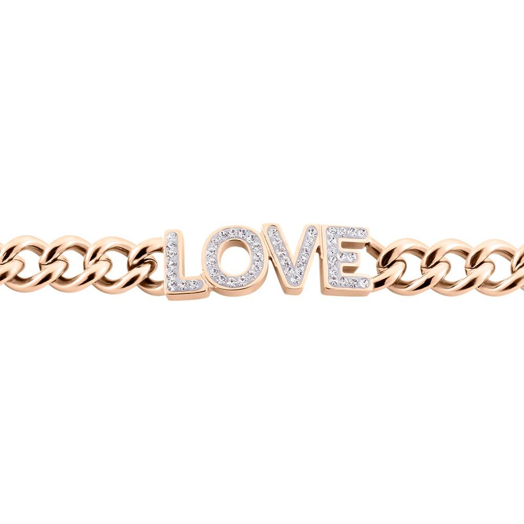 Bracciale Lady Message Acciaio Rosa Cristallo - Bracciali Donna | Stroili