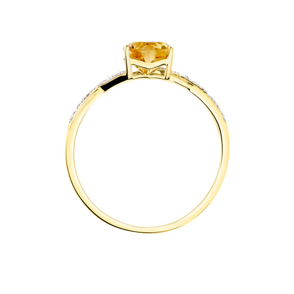 Anello Am&eacute;lie Oro Giallo Citrino Cubic Zirconia