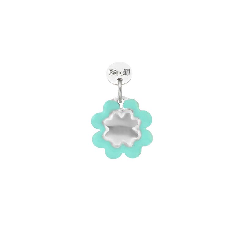 Piccolo fiore mio. Charm in argento 925 rodiato e smalto - Charms  | Stroili